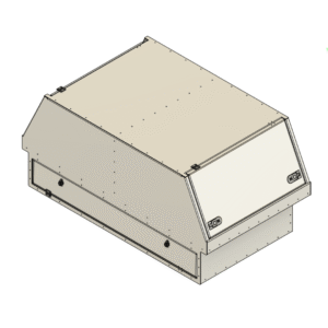 Full-width drawer on Hilux toolbox for tool storage