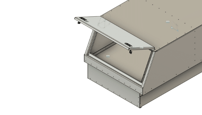 Utility Tool Box Utility Tool Box fitted to Toyota Hilux tray with bottom drawer